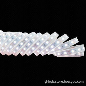 Flex LED Strip with 12 or 24V DC Input Voltage, Easy to Install, Available in Copper or White PCB